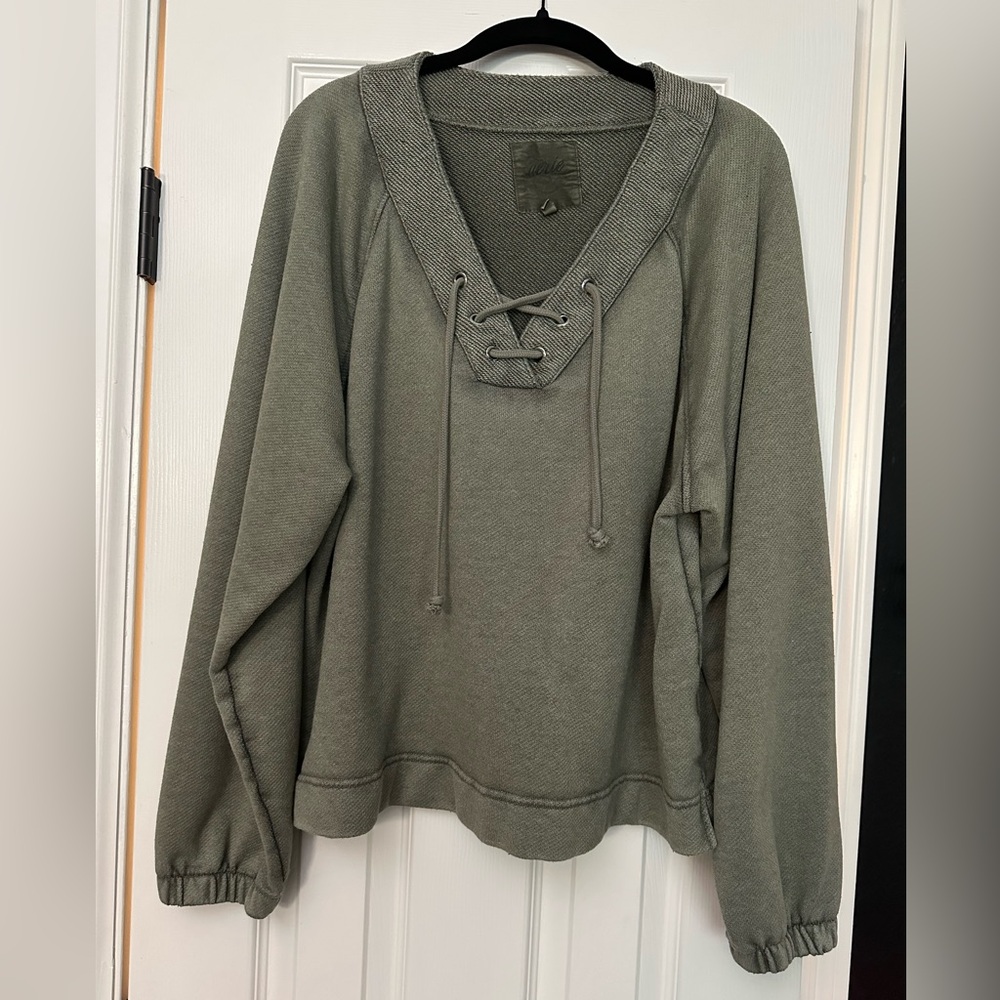 Aerie Lace Up Sweatshirt